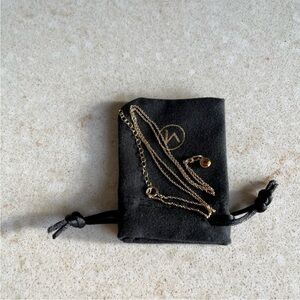 Mejuri 14k solid gold necklace and pendant